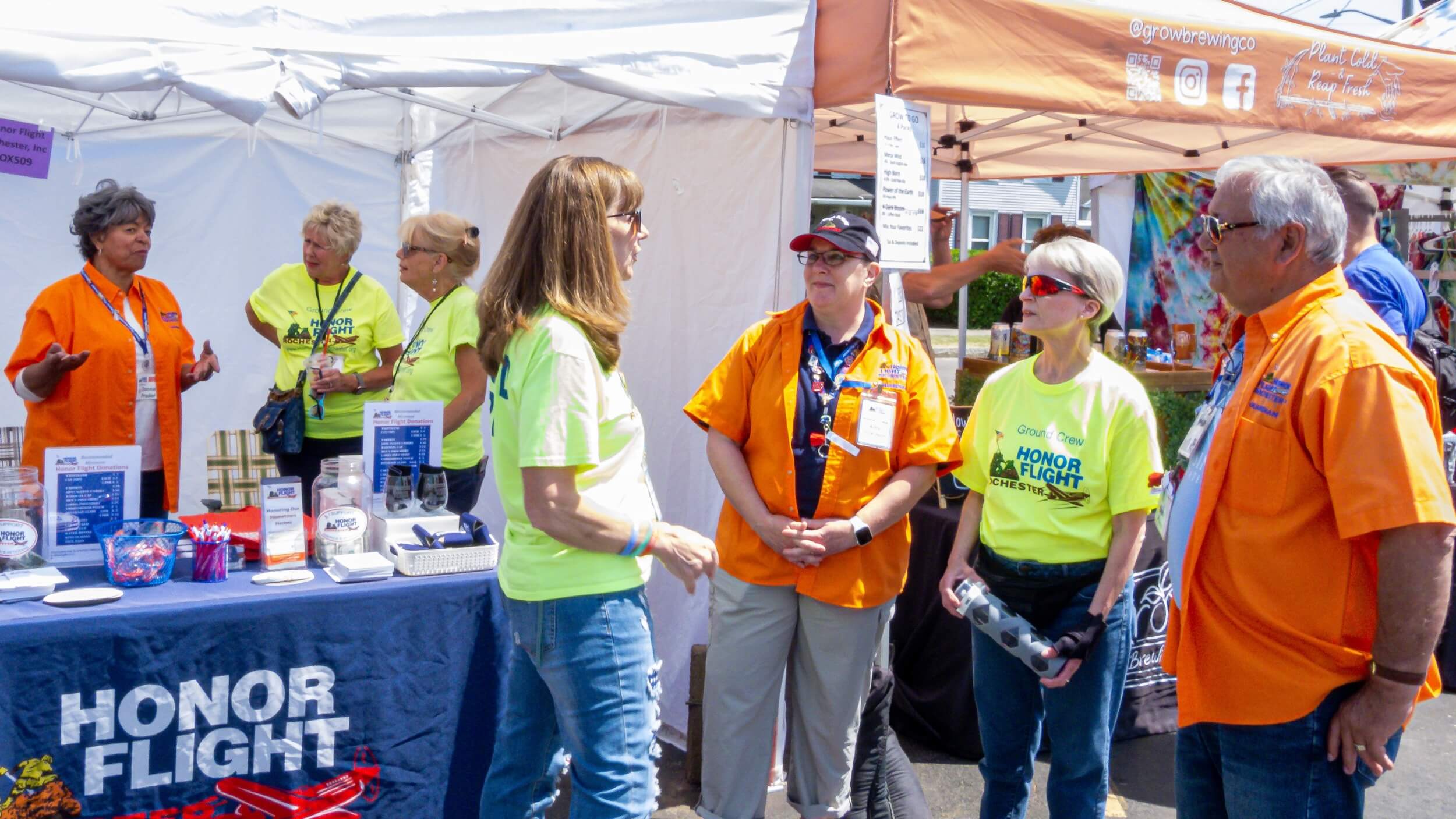 Group of Honor Flight Rochester volunteers at event